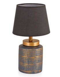 Opviq Lámpara de Mesa YL024 Azul y Dorado